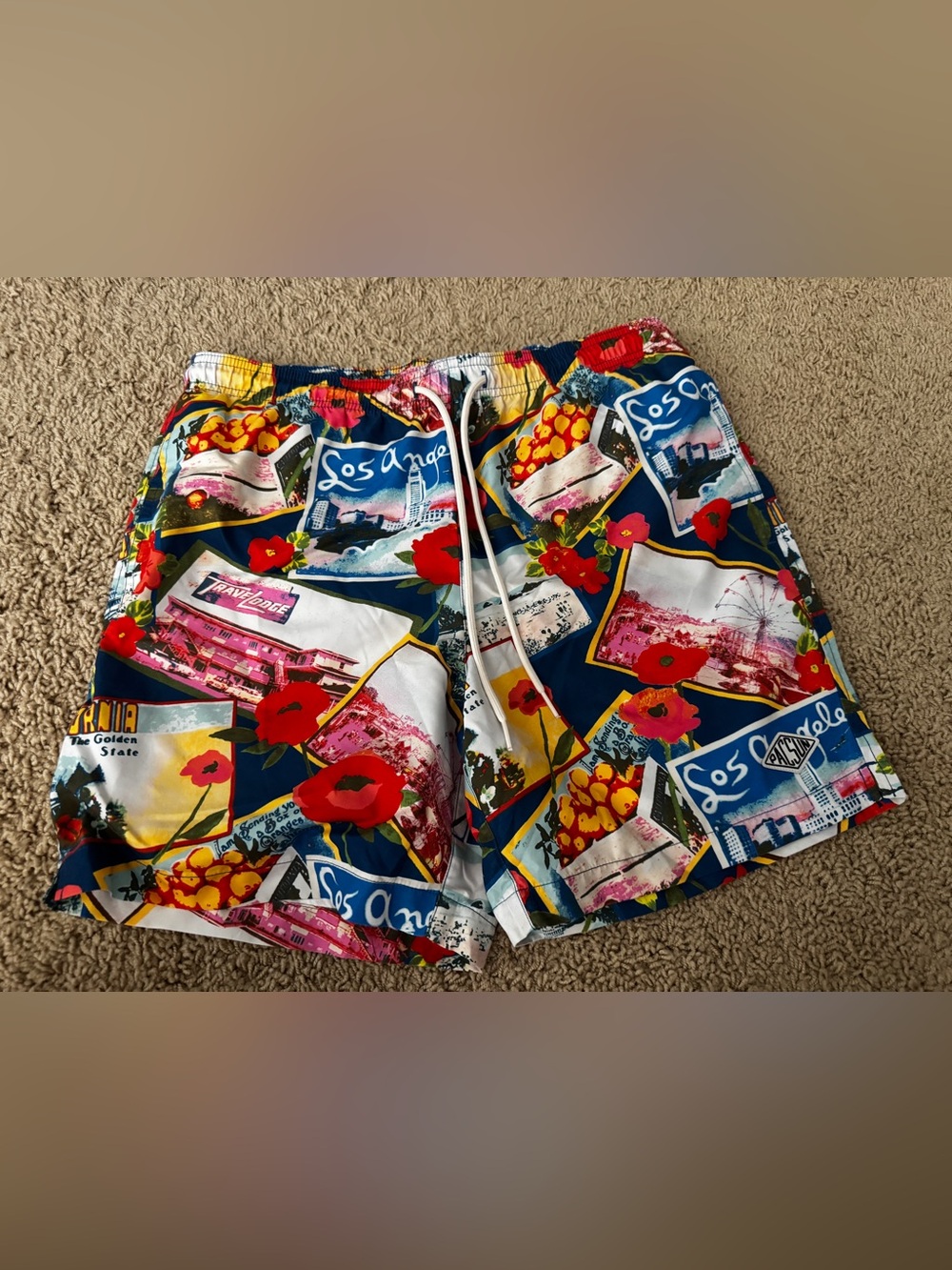 PacSun Swim Shorts with Red Floral & Multi Print